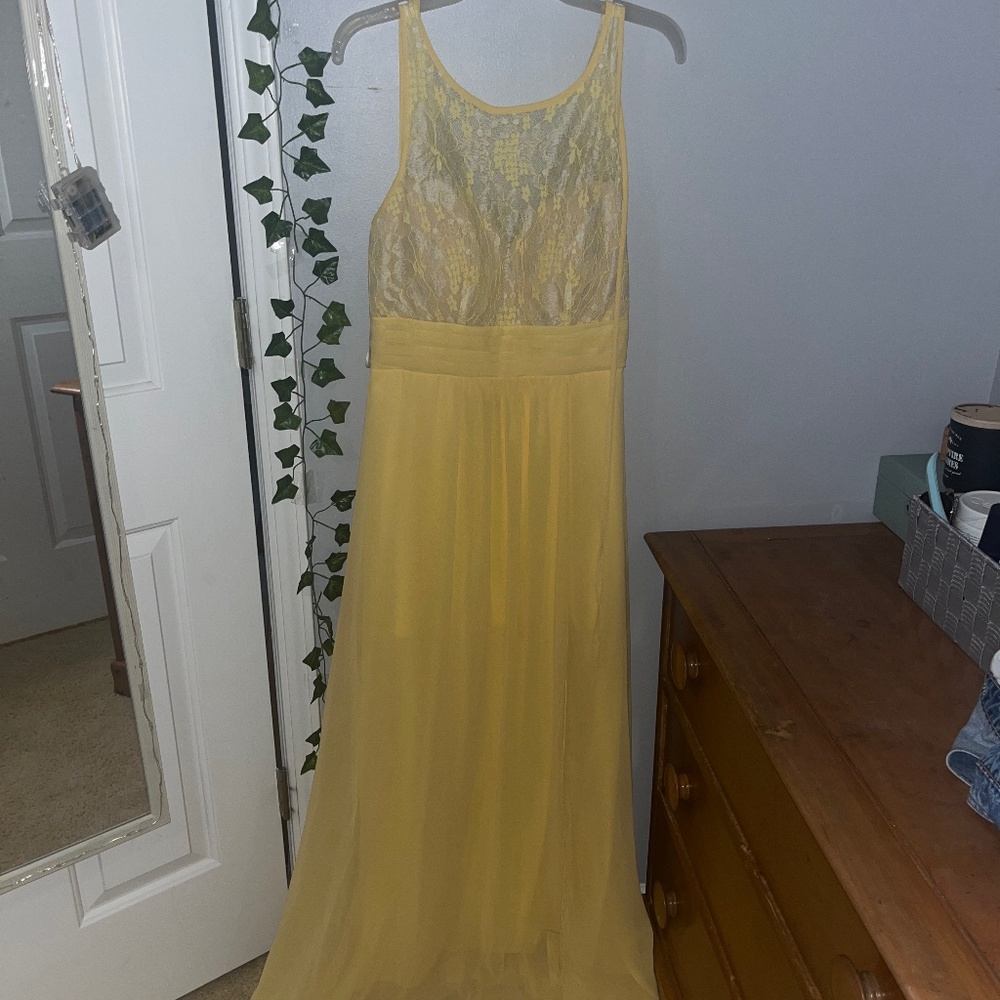 Yellow long formal dress